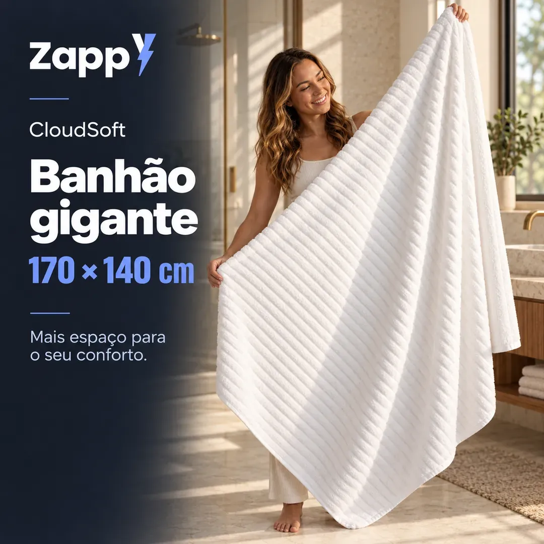 CloudSoft, Toalha Premium Algodão Turco | Kit 10 Banhão com 10 Rosto, foto 4